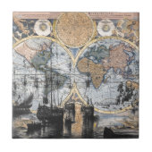 旧世界の地図-海に タイル (正面)