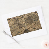 旧世界の地図 長方形シール (封筒)