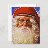 旧世界の父のクリスマスのサンタクロースのポートレート シーズンポストカード (正面/裏面)