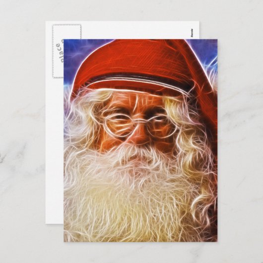 旧世界の父のクリスマスのサンタクロースのポートレート シーズンポストカード (正面/裏面)