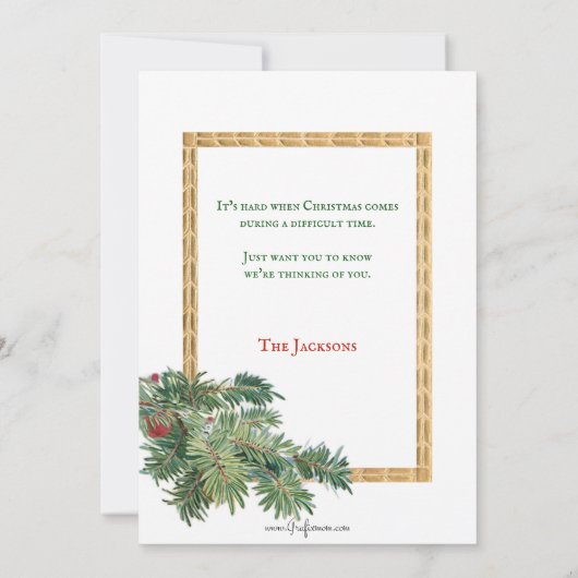 旧世界の父クリスマスとツ飾リー シーズンカード (裏面)