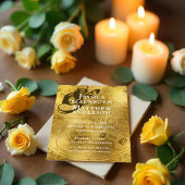 旧世界アンティーク金ゴールドマップ結婚の 招待状