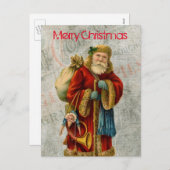 旧世界クリスマスサンタ シーズンポストカード (正面/裏面)