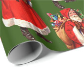 旧世界サンタヴィンテージクリスマス ラッピングペーパー (ロールコーナー)