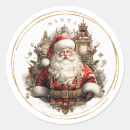 旧世界サンタ・クリスマス ラウンドシール