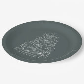 旧世界ドイツのタンネンバウム ペーパープレート (アングル)