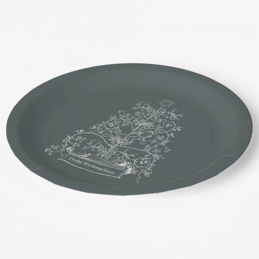 旧世界ドイツのタンネンバウム ペーパープレート (アングル)