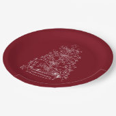 旧世界ドイツのタンネンバウム ペーパープレート (アングル)