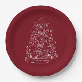 旧世界ドイツのタンネンバウム ペーパープレート
