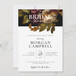 旧世界フローラブライダルシャワー招待 招待状