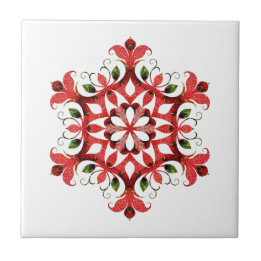 旧世界ヴィンテージ国赤デザイン陶磁器タイル タイル
