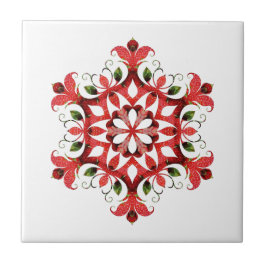 旧世界ヴィンテージ国赤デザイン陶磁器タイル タイル