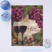 旧世界ヴィンテージ赤ぶどうワインテイスティングフライヤー チラシ (シングル)