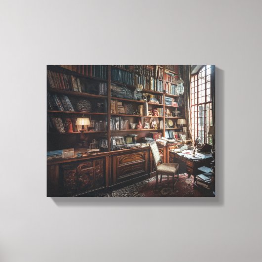 旧世界図書館 キャンバスプリント (正面)