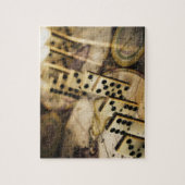 旧世界地図のドミノの列2 ジグソーパズル (縦)