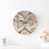 旧世界地図の時計 ラージ壁時計 (ホーム)