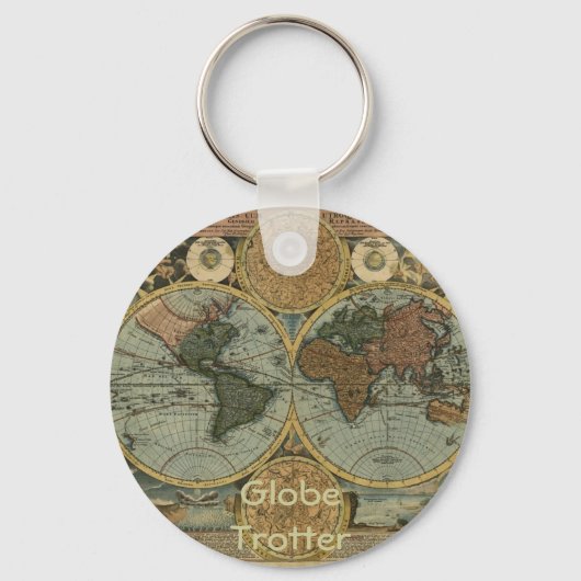 旧世界地図ギフト キーホルダー (正面)