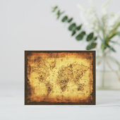 旧世界地図ギフト ポストカード (スタンド正面)