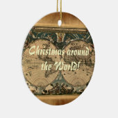 旧世界地図クリスマスオーナメント セラミックオーナメント (右)