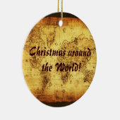 旧世界地図クリスマスオーナメント セラミックオーナメント (右)