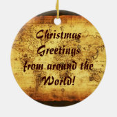 旧世界地図クリスマスオーナメント セラミックオーナメント (裏面)
