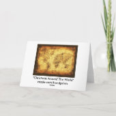 旧世界地図クリスマスグリーティングカード シーズンカード (裏面)