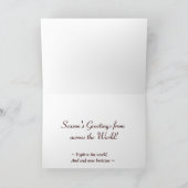 旧世界地図クリスマスグリーティングカード シーズンカード (内部)