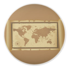 旧世界地図セラミックノブ セラミックノブ
