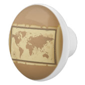 旧世界地図セラミックノブ セラミックノブ (右)