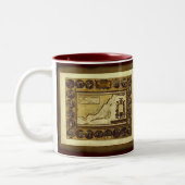 旧世界地図デザイナーギフト ツートーンマグカップ (左)