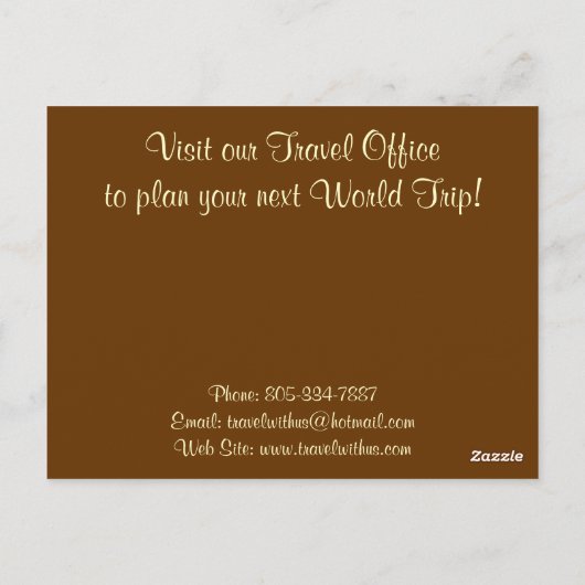 旧世界地図デザイナーギフト ポストカード (裏面)