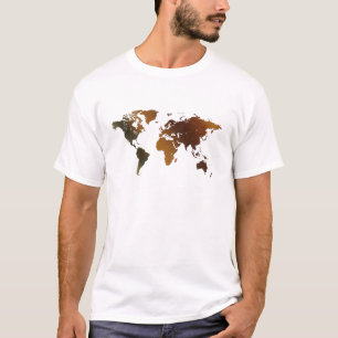 旧世界地図デザイナーギフト Tシャツ