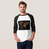 旧世界地図デザイナーギフト Tシャツ (正面フル)