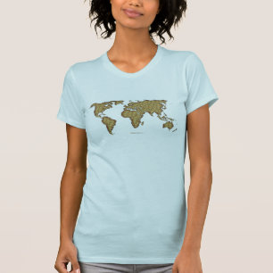 旧世界地図デザイナーギフト Tシャツ