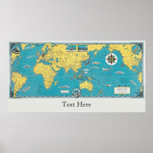 旧世界地図トータルウォー戦マップ ポスター (正面)