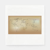 旧世界地図ナプキンス スタンダードランチョンナプキン (正面)