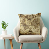 旧世界地図ビューティフル クッション (椅子)