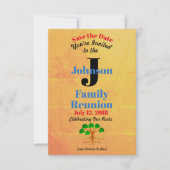 旧世界地図ファミリ懇親会任意の名前、日付 招待状 (正面)