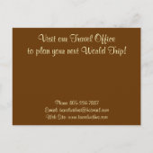 旧世界地図旅行社招待状 インビテーションポストカード (裏面)