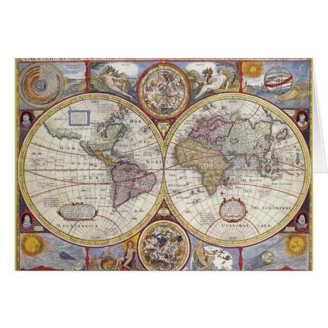 旧世界地図 (正面横)