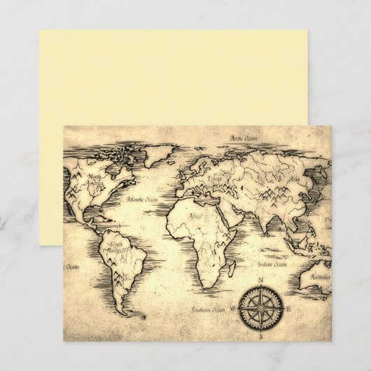 旧世界地図 (正面/裏面)