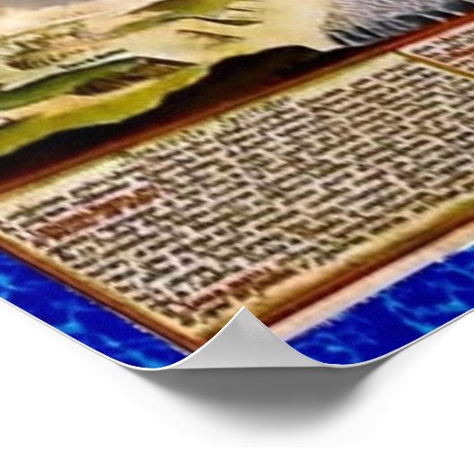 旧世界地図2 ポスター (角)