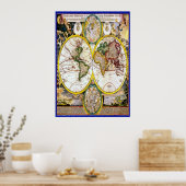 旧世界地図2 ポスター (キッチン)