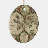 旧世界地図 セラミックオーナメント (右)