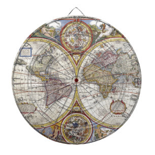 旧世界地図 ダーツボード