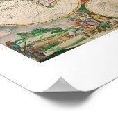 旧世界地図 ポスター (角)