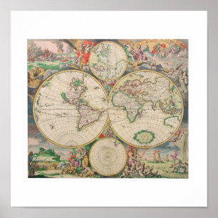 旧世界地図 ポスター