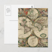 旧世界地図 ポストカード (正面/裏面)