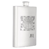 旧世界地図（モノグラム） フラスク (右)