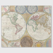 旧世界地図 ラッピングペーパー (フラット)